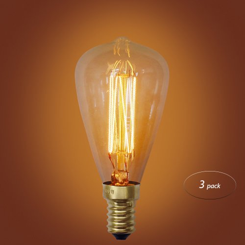 Urbanest Squirrel Cage Incandescents Teardrop Vintage Edison Bulb, E12 Candelabra Base, 40 Watt