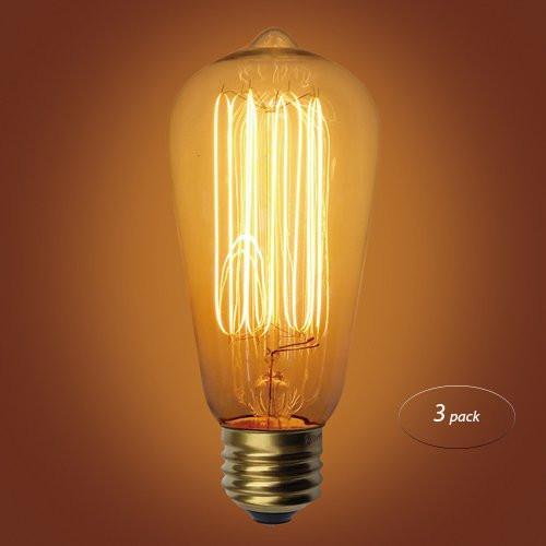 Squirrel Cage Type Vintage Edison Bulb, E26 Medium Base, 60 Watt