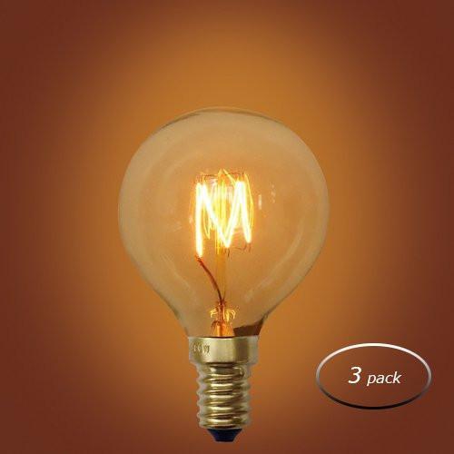 E12 Small Squirrel Cage 40 Watt Vintage Edison Light Bulb