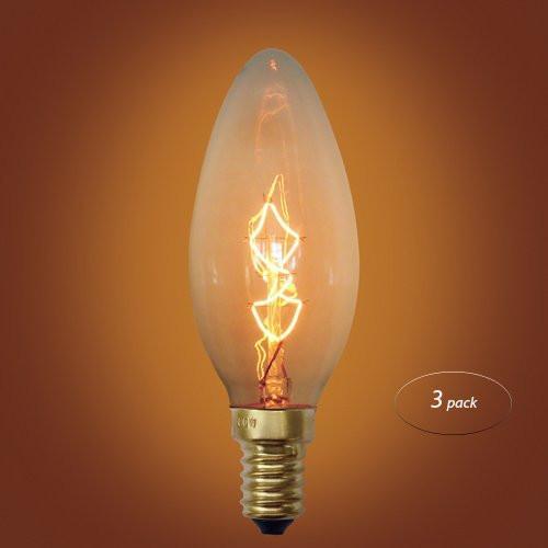 Spiral Loop Incandescents Vintage Edison Bulb, E12 Candelabra Base, 25 Watt