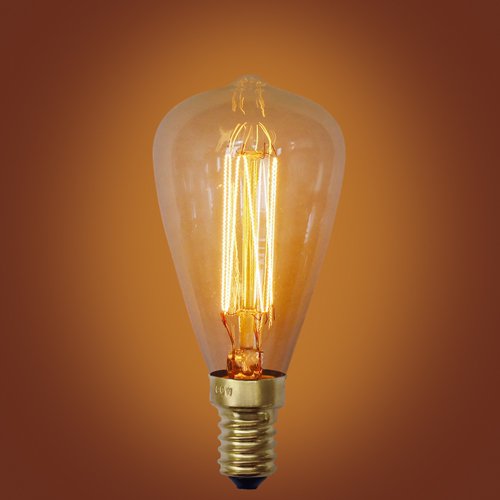 Urbanest Squirrel Cage Incandescents Teardrop Vintage Edison Bulb, E12 Candelabra Base, 40 Watt