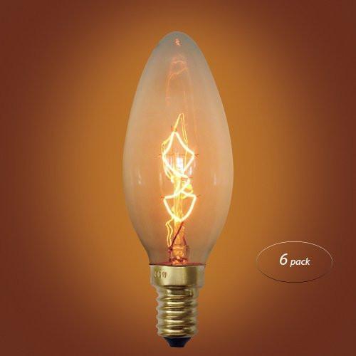 Spiral Loop Incandescents Vintage Edison Bulb, E12 Candelabra Base, 40 Watt