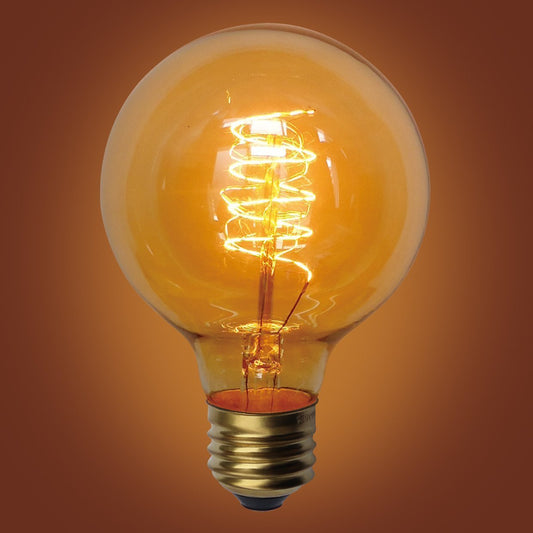Spiral Loop G80 Vintage Edison Bulb, E26 Medium Base, 60 Watt
