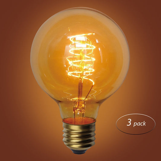 Spiral Loop G80 Vintage Edison Bulb, E26 Medium Base, 60 Watt
